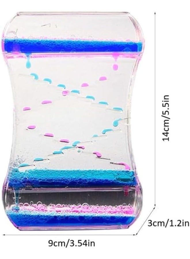 Liquid Hourglass Dual Colored Oil Drip Timer Stress Anxiety Relief Decorative Item for Home Office Use (Color May Vary) - Image 3