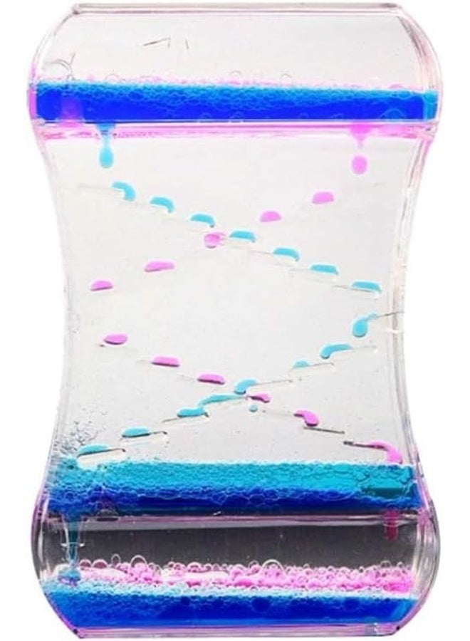 Liquid Hourglass Dual Colored Oil Drip Timer Stress Anxiety Relief Decorative Item for Home Office Use (Color May Vary) - Image 1