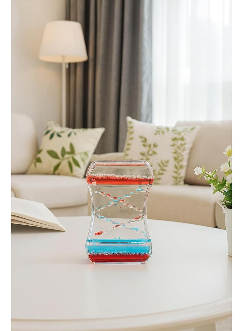 Liquid Hourglass Dual Colored Oil Drip Timer Stress Anxiety Relief Decorative Item for Home Office Use (Color May Vary) - Image 5