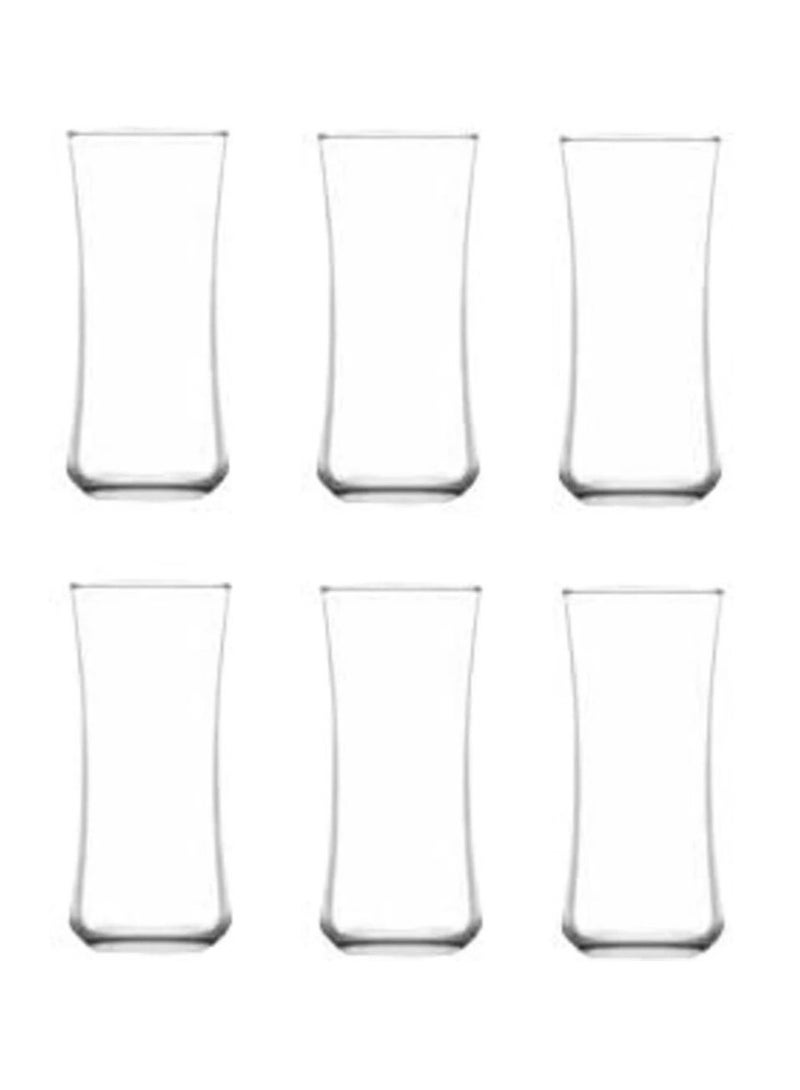 LAV 6-Piece Duru Soft Drink Glass Set – 190 ml – Clear Glass Tumblers for Water, Juice, and Everyday Beverages - Image 1
