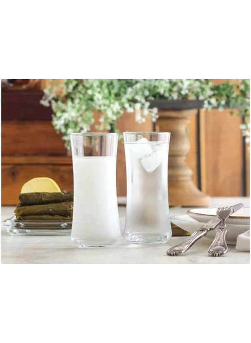 LAV 6-Piece Duru Soft Drink Glass Set – 190 ml – Clear Glass Tumblers for Water, Juice, and Everyday Beverages - Image 3