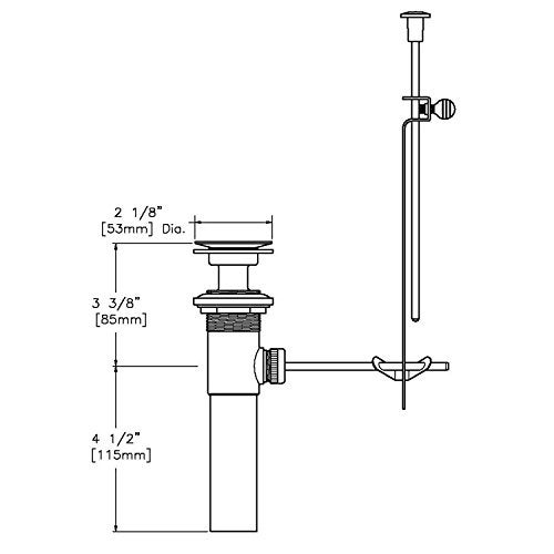 Builders Shoppe 2320CP Bathroom Faucet Vanity Sink Plastic Pop-Up Drain Assembly with Overflow Chrome Finish - Image 4