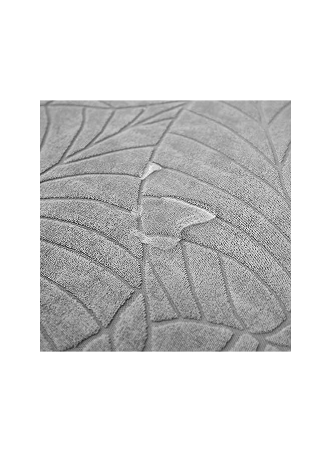 The Bros 6 Pcs/Set Soft Stretch Embossed Stereo Jacquard Dining Chair Covers Anti Skid Waterproof Washable, Polyester Fiber Banquet Chair Seat Protector Slipcovers for Home Party, Hotel (Light gray) - Image 2