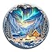 AEEKDOOK Northern Lights Puzzles for Adults 1000 Pieces Winter Snow Scene Cabin Bonfire Jigsaw Puzzles 1000 Pieces for Adults Fun Puzzles with Letters On Back Challenging Game Toys 265 265in - Image 2