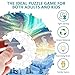 AEEKDOOK Northern Lights Puzzles for Adults 1000 Pieces Winter Snow Scene Cabin Bonfire Jigsaw Puzzles 1000 Pieces for Adults Fun Puzzles with Letters On Back Challenging Game Toys 265 265in - Image 4