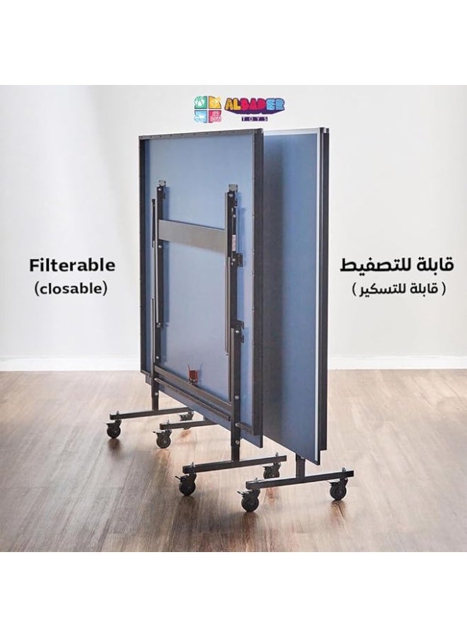 البدر طاولة تنس عالمية قابلة للطي بحجم كبير من البدر، طاولة تنس للاستخدام الخارجي والداخلي مع مجموعة شبكة مقاومة للماء - تجميع سريع مع وضع التشغيل - Image 4