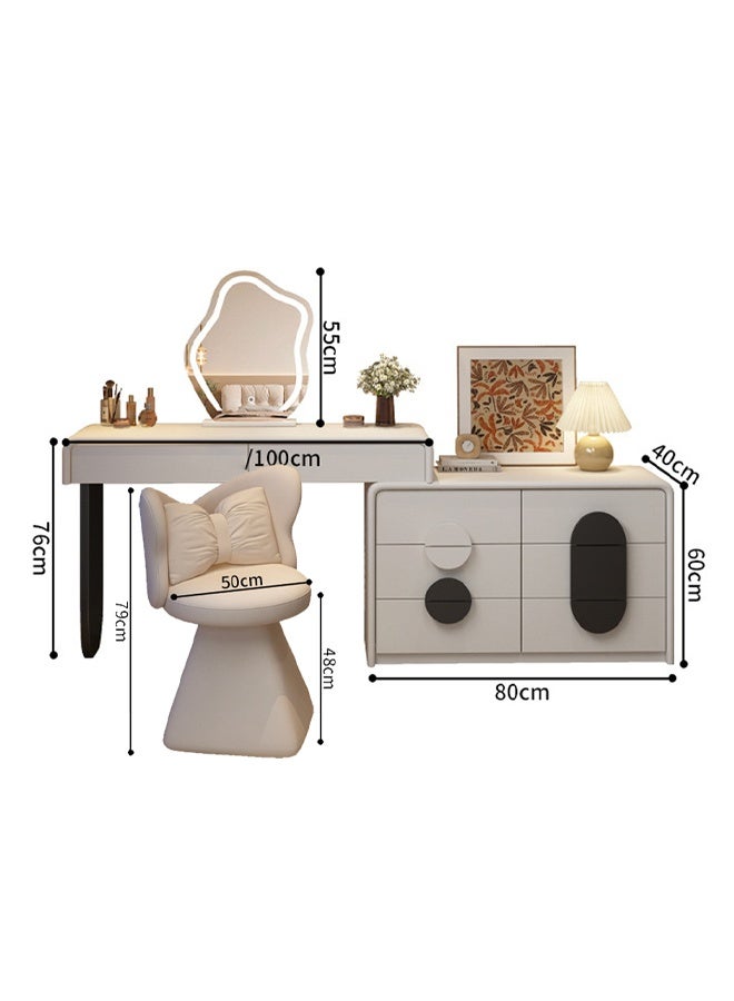 NKX Modern Vanity Table with LED Mirror – Sleek and Space-Saving for Modern Homes - Image 3