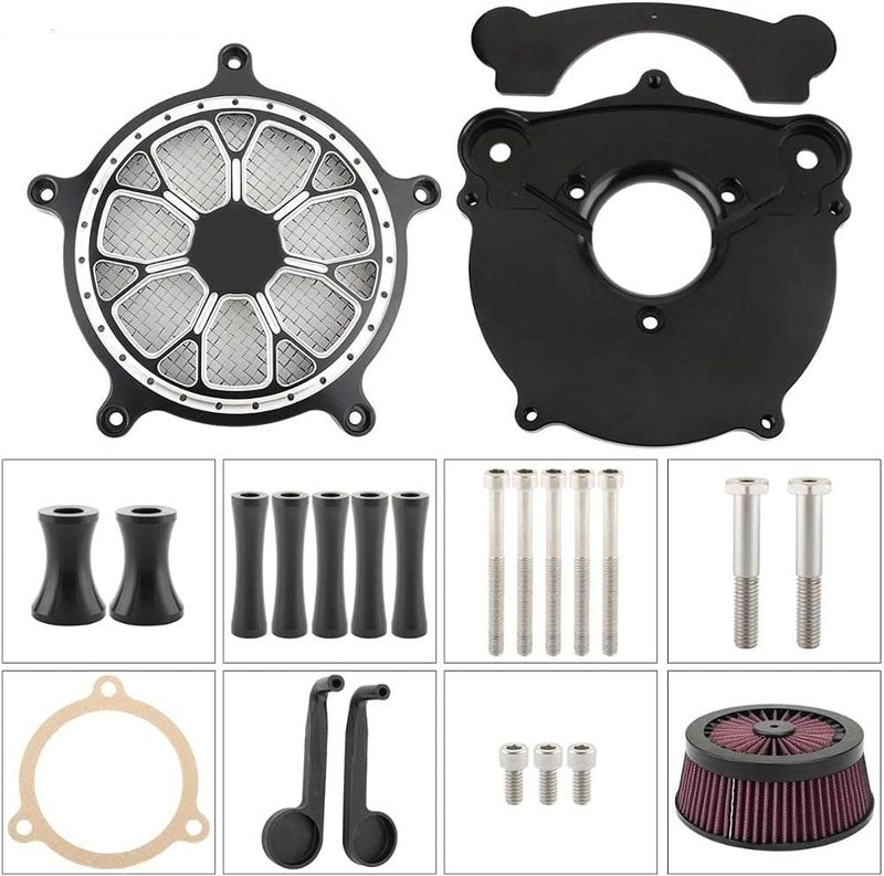 DEMULAX Motorcycle Air Filter Cleaner Intake System Kit - Image 3