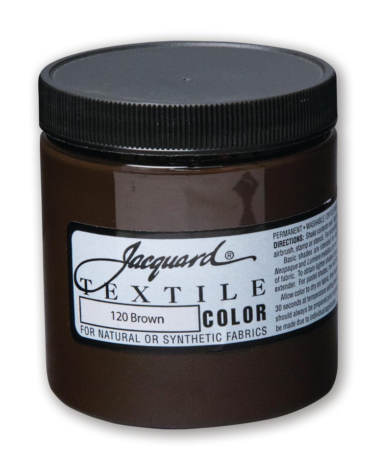 Jacquard Textile Color Brown Permanent Fabric Paint for Clothes Furniture Upholstery Shoes or Tote Bags Indoor Outdoor 8 Oz Jar Upholstery - Image 2
