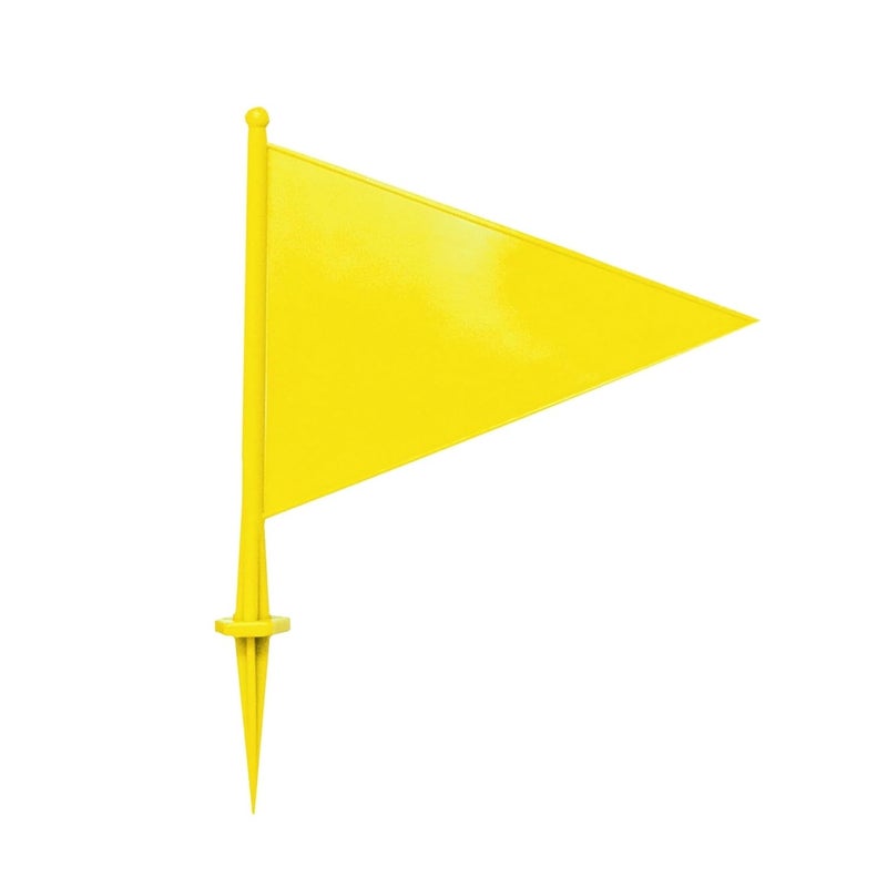 Fitfix ® Boundary Flag for Marking for All Sports Cricket, Football etc (Color May Vary) - Set of 10 Yellow Colour - Image 2
