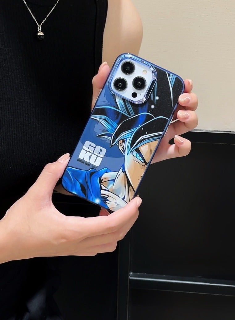 Color Fans Dragon Ball Half-Face Goku & Vegeta Case for iPhone 13 Pro Max - Image 2