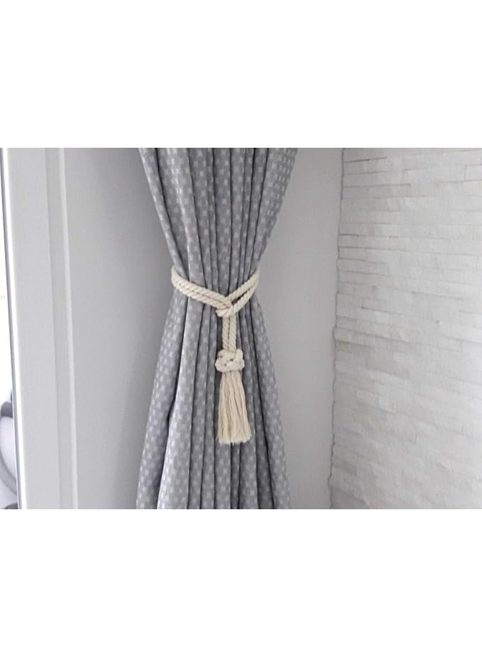 انتيكيانو رباط وماسك ستائر قطني للديكور المنزلي ومعالجات النوافذ - Image 4