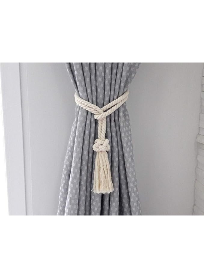 انتيكيانو رباط وماسك ستائر قطني للديكور المنزلي ومعالجات النوافذ - Image 3