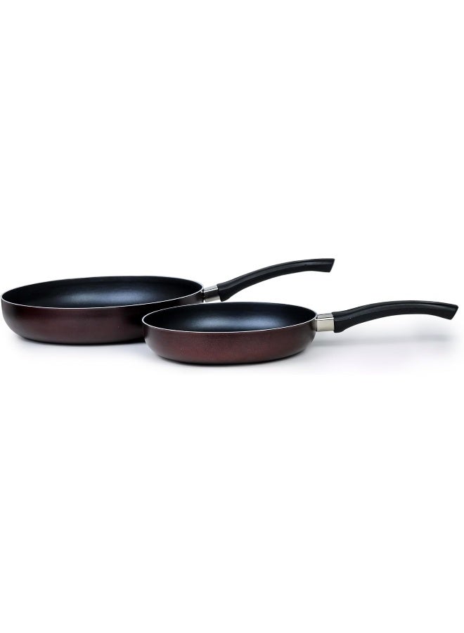 Cuisine Art Cuisine Art CKB4-2026 Wilson Aluminum Fry Pan 2 Pieces Set - 20cm & 26cm, Non-Stick Coating Frypan Induction Safe Frying Pans with Durable Soft Touch Handle Heat-Resistant Cookware Pans  - Image 2