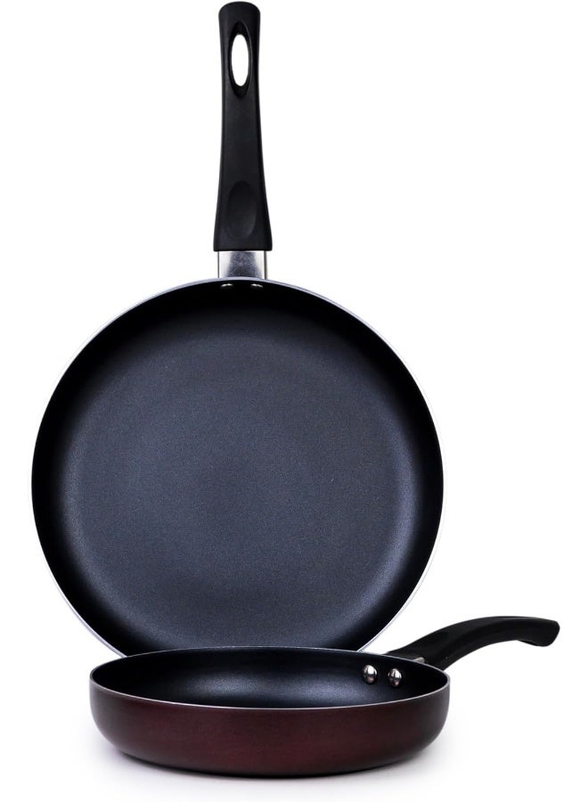 Cuisine Art Cuisine Art CKB4-2026 Wilson Aluminum Fry Pan 2 Pieces Set - 20cm & 26cm, Non-Stick Coating Frypan Induction Safe Frying Pans with Durable Soft Touch Handle Heat-Resistant Cookware Pans  - Image 3