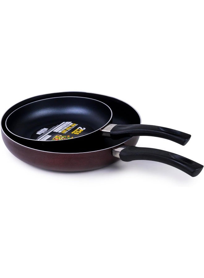 Cuisine Art Cuisine Art CKB4-2026 Wilson Aluminum Fry Pan 2 Pieces Set - 20cm & 26cm, Non-Stick Coating Frypan Induction Safe Frying Pans with Durable Soft Touch Handle Heat-Resistant Cookware Pans  - Image 4
