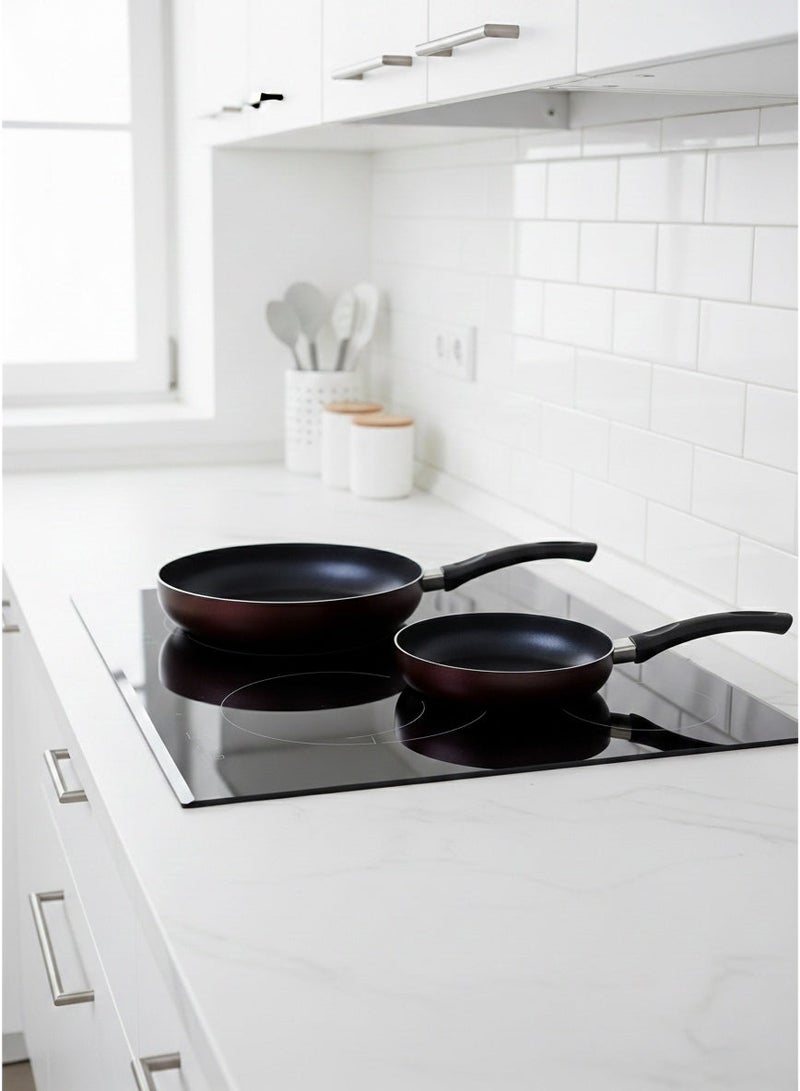 Wilson Aluminum Fry Pan 2 Pieces Set - 20cm & 26cm, Non-Stick Coating Frypan Induction Safe Frying Pans with Durable Soft Touch Handle Heat-Resistant Cookware Pans - Image 2