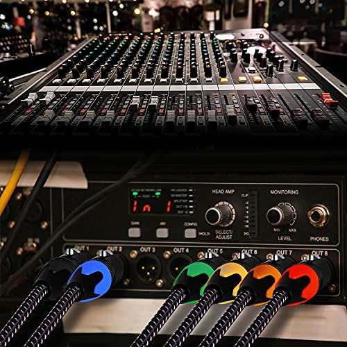 MIKIZ XLR Cables 10ft 6 Pack Braided Microphone Cables XLR Male to Female Patch Cords 10 Feet - Image 3