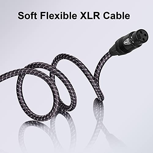 MIKIZ XLR Cables 10ft 6 Pack Braided Microphone Cables XLR Male to Female Patch Cords 10 Feet - Image 2