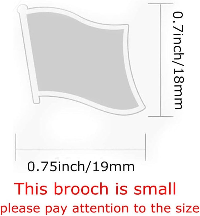 vmcoatdu Country Flag Backs Locking Pin Keepers Locking Clasp Pin Badge International Travel Brooch Metal Alloy Souvenir Pin 0.75x0.7 Inch Small Pin - Image 2