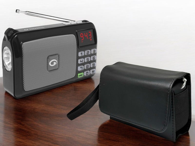 ZAOMA Case/Carrying Compact Size Mini Travel Protective Pouch Compatible for Amkette Pocket FM Radio Portable Multimedia Speaker with Powerful Torch (APOCFM_Pouch_BLK) - Image 4