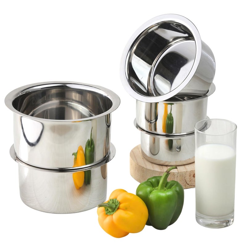 VINOD Kraft Stainless Steel Tope Set of 5 Pcs (500ml, 800ml, 1200ml, 1600ml & 2000ml) | Patila, Bhagona Set | Flat Bottom, Mirror Finish | Induction and Gas Base -2 Year Warranty - Image 1