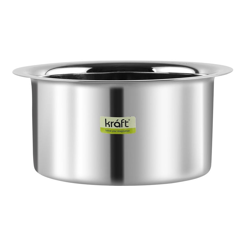 VINOD Kraft Stainless Steel Tope Set of 5 Pcs (500ml, 800ml, 1200ml, 1600ml & 2000ml) | Patila, Bhagona Set | Flat Bottom, Mirror Finish | Induction and Gas Base -2 Year Warranty - Image 4