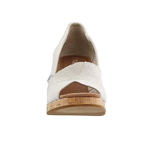 TOMS Women's Classic Espadrille Wedge Sandal, Natural Crosshatch Jacquard, 8.5 - Image 5