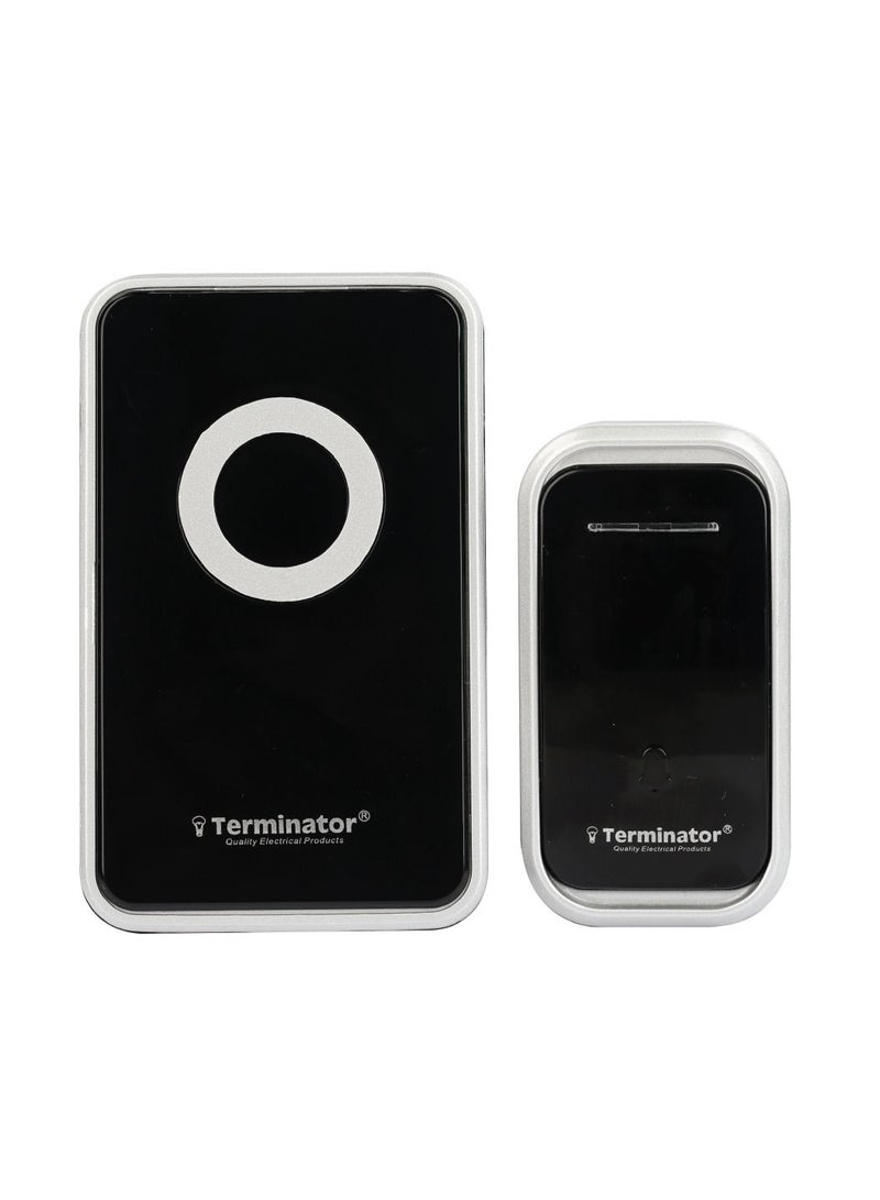 Terminator Door Bell Digital Wireless With 38 Different Melodies Black 13A-B - Image 1