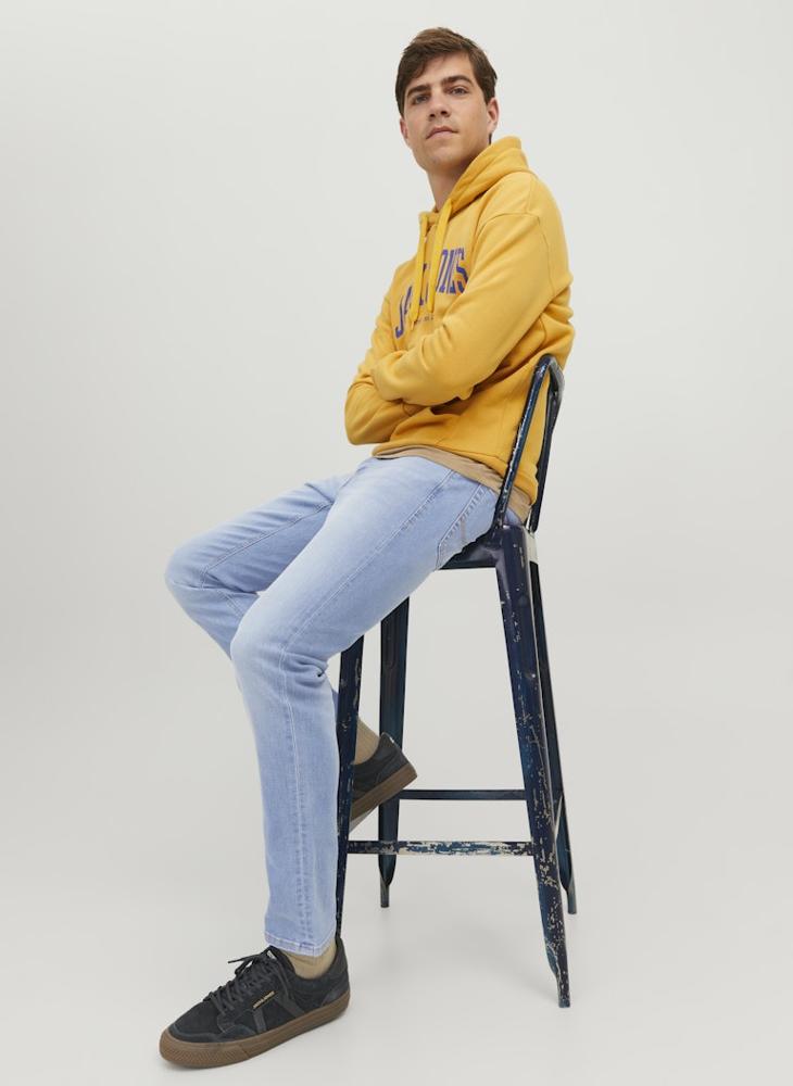 JACK & JONES Jjiglenn Jjoriginal Sq 330 Light Wash Stright Fit Jeans  - Image 3
