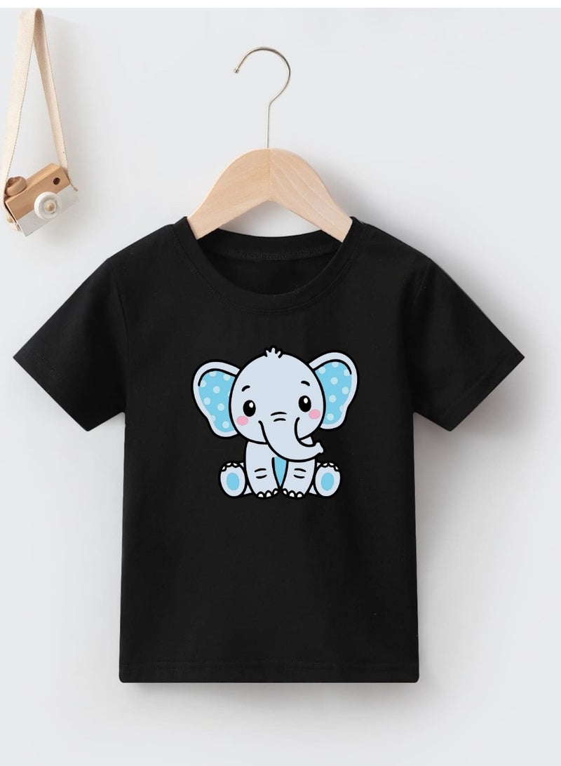 ميسري تيشرت اطفال مطبوع-اسود - Image 1