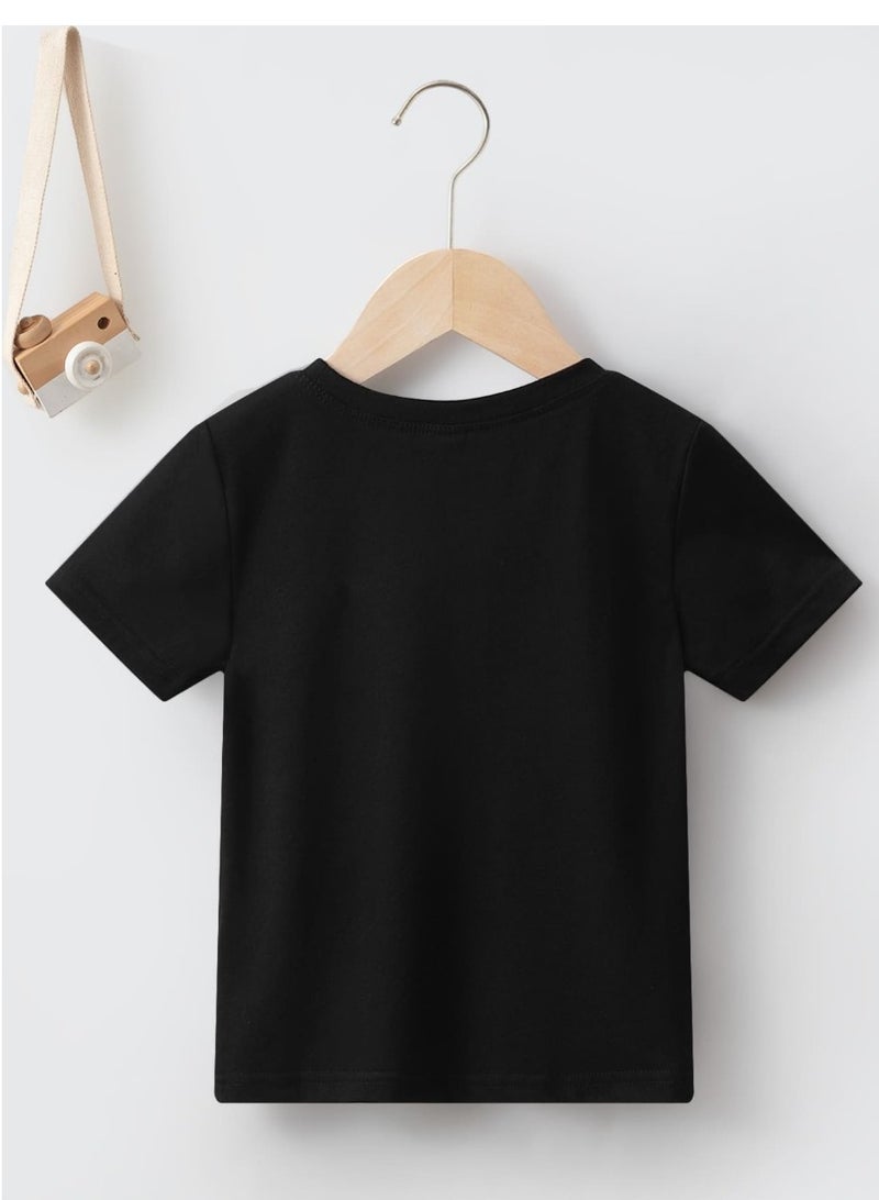 ميسري تيشرت اطفال مطبوع-اسود - Image 2