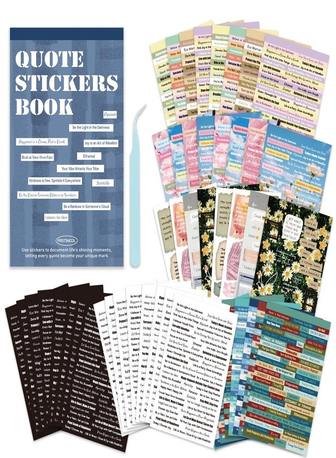 PRSTINCOL 2346PCS Quote Stickers,48 Sheets Scrapbook Supplies Kit Word Stickers for Journaling, Card Making, Vision Board Supplies for Adults Crafting - Image 1
