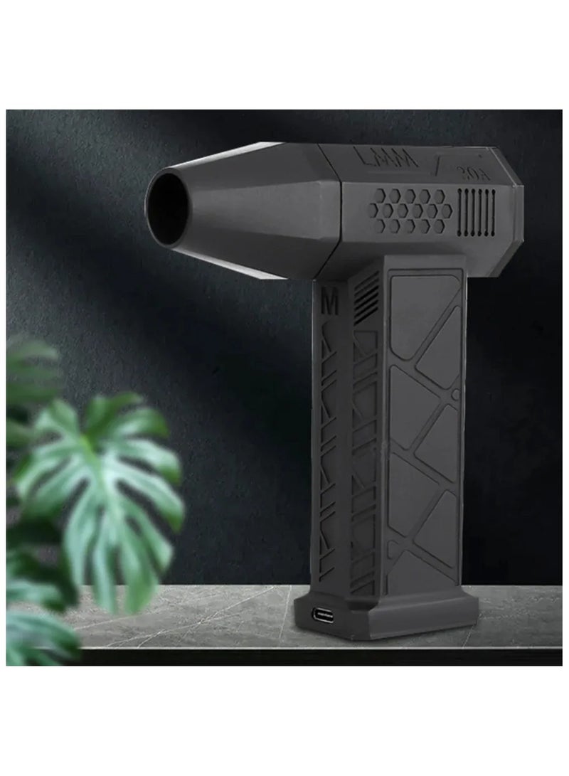 Generic Electric Air Blower Gun & Small Hand Fan with Turbo Blades , Super Power AirDuster, 130,000 RPM Wind Speed 52m/s Portable Turbo Violent Mini Jet Fan  - Image 2