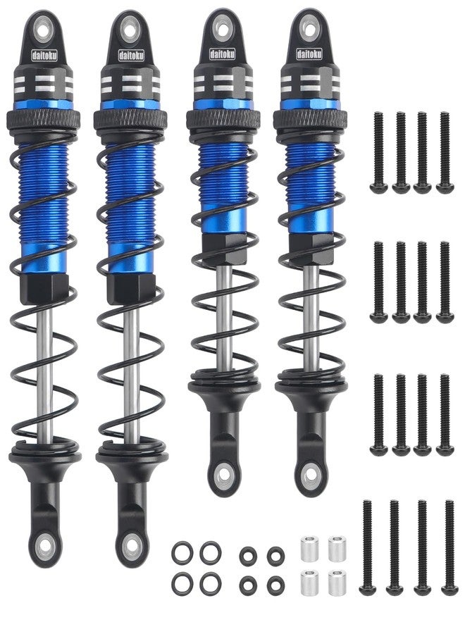 daitoku RC Car Shock, daitoku Shock Absorber Front & Rear for 1/10 Traxxas Slash 2WD/4X4 Hoss Rustler 4X4 VXL Bandit Nitro Stampede Replacement of 5862 - Blue - Image 1