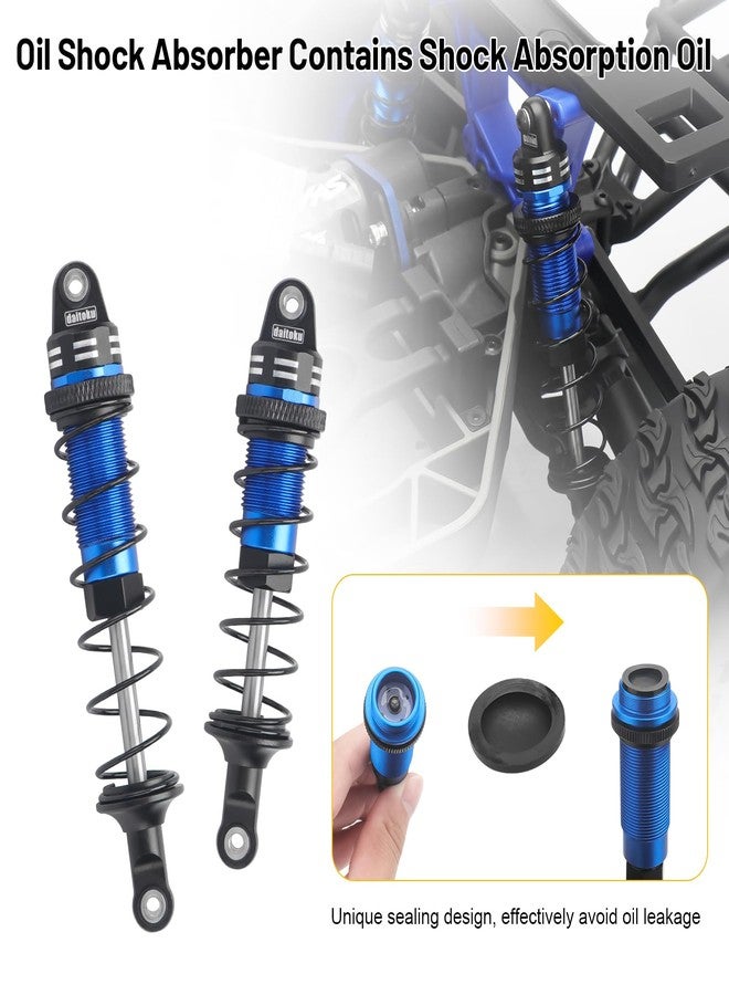 daitoku RC Car Shock, daitoku Shock Absorber Front & Rear for 1/10 Traxxas Slash 2WD/4X4 Hoss Rustler 4X4 VXL Bandit Nitro Stampede Replacement of 5862 - Blue - Image 3
