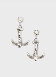 Anita's Silver Anchor Drop Earrings  - Image 1