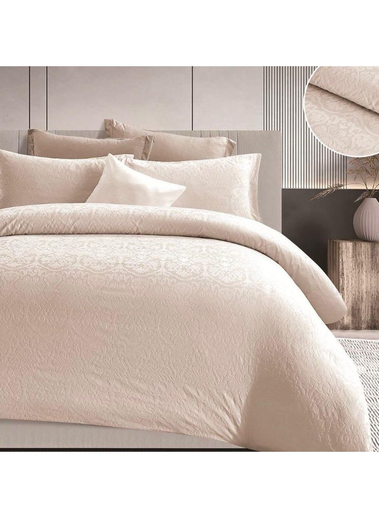 طقم لحاف جاكار فاخر كينغ 6 قطع – تصميم منقوش أنيق، ناعم ومريح لجميع الفصول
