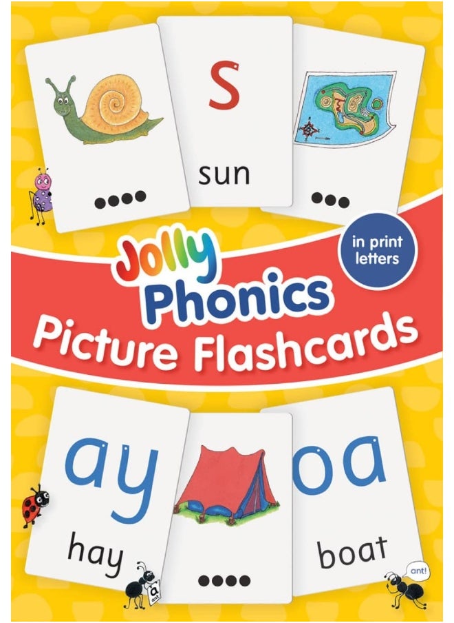 null - Jolly Phonics Picture Flash Cards: In Print Letters - Image 1