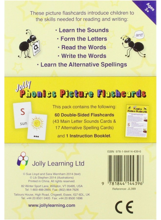 null - Jolly Phonics Picture Flash Cards: In Print Letters - Image 1