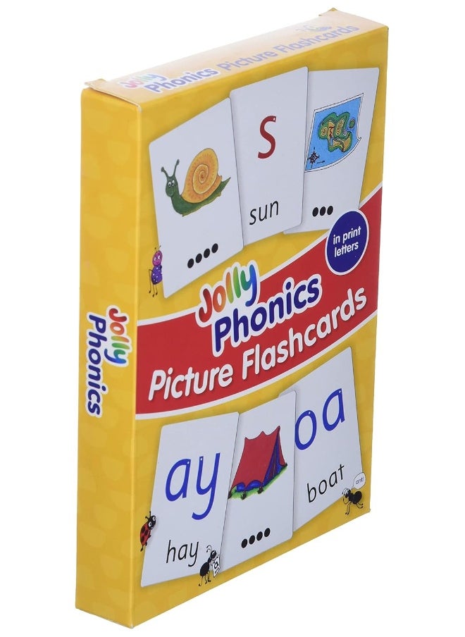 null - Jolly Phonics Picture Flash Cards: In Print Letters - Image 1