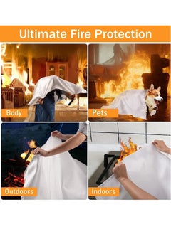 Generic Fire Blankets Emergency for Home, Prepared Emergency Fire Retardant Blanket for, Fireproof Blanket for Kitchen, Camping, Grill, Car, Office, Warehouse, School, Picnic, Fireplace(2PCS)  - Image 2