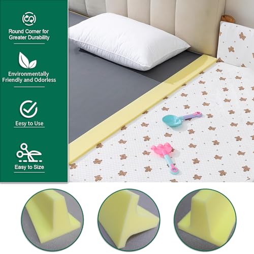 M Mute Touch Bed Filler for Headboard, Suitable for Gap 1-2" of King Queen Twin Bed, 78.7'' Long Wedge Sleeping Pillow, Foam Mattress Gap Filler - Image 5