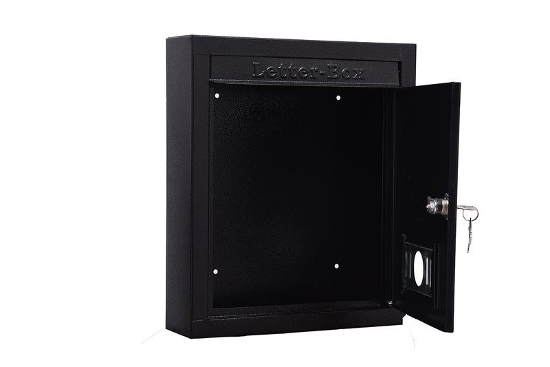 SPYLOCK Metal Mail BoxLetter Box Black - Image 2