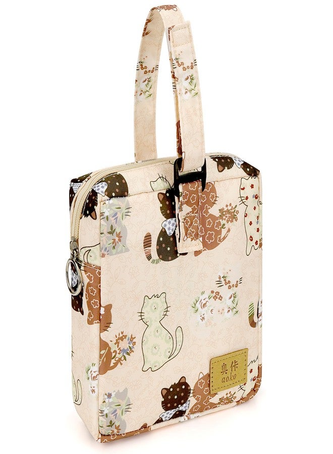 لينكيديا حقيبة وجبات خفيفة صغيرة معزولة من Linkidea، حقيبة غداء حرارية قابلة لإعادة الاستخدام، حافظة تبريد خفيفة الوزن للفواكه والنزهات والرحلات والاستخدام الخارجي (بيج) - Image 1