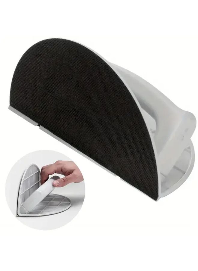 Self Adhesive Half Round Sandpaper Holder White Sand Rack 180 Days 10 Sheets Reusable - Image 2