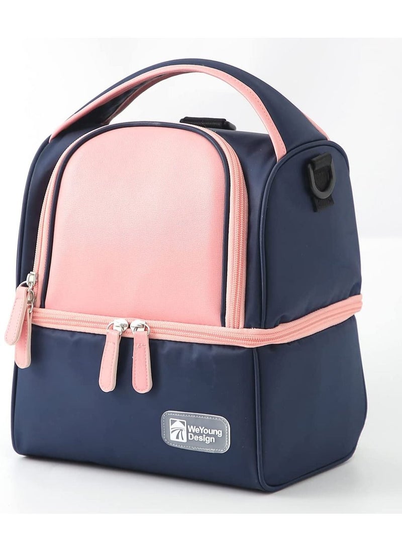 Y&D - Lunch Bag , Insulated with Adjustable Shoulder Strap(Pink) - Image 1