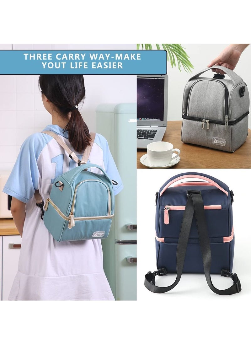 Y&D - Lunch Bag , Insulated with Adjustable Shoulder Strap(Pink) - Image 1