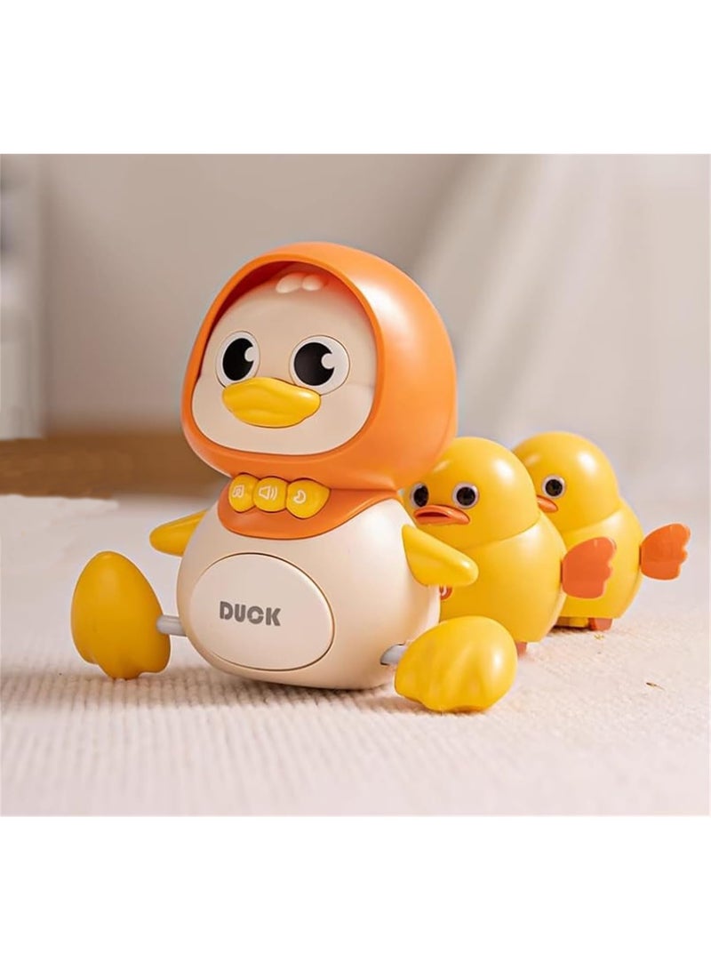 مجموعة ألعاب زحف البطة الموسيقية المكونة من 3 قطع، مع موسيقى وأضواء تعليمية وألعاب زحف ذكية - Image 1