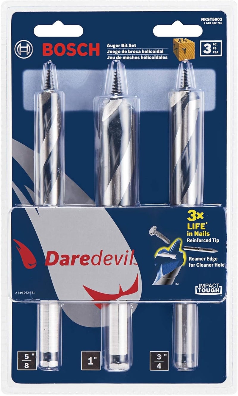 BOSCH NKST5003 Daredevil 3 pc. Auger Bit Set - Image 2